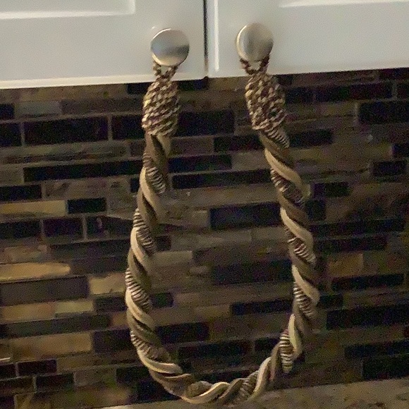 Accents | 2 Twisted Rope Like Drapery Ties In Shades Of Dark Brown ...